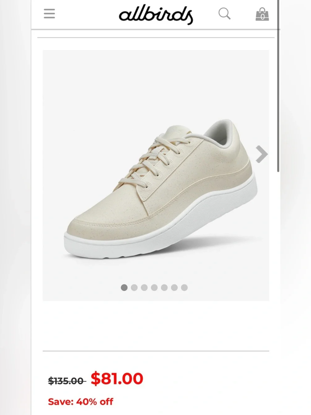 NEW ALLBIRDS PLANT PACER CLASSIC EDITION VEGAN LEATHER SNEAKER WOMENS SIZE 9 - Picture 3 of 14